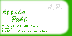 attila puhl business card